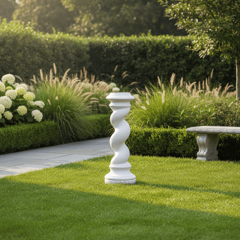 Baroque Pedestal Statue (57 - Inch) Side Angle