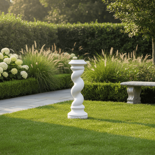 Baroque Pedestal Statue (57 - Inch) Side Angle