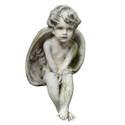 Bashful Cherub Outdoor Statue (12 - Inch)