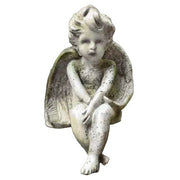 Bashful Cherub Outdoor Statue (15 - Inch)
