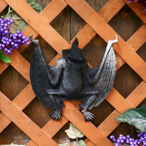 Bat Gothic Outdoor Plaque (9.0 - Inch) Side View