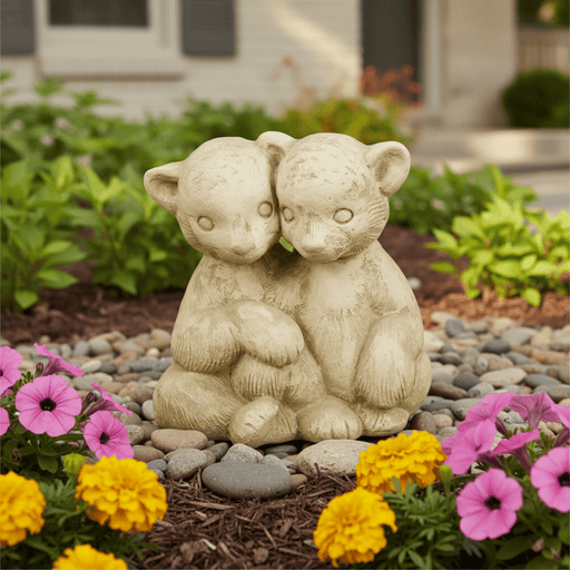 Bear Cubs Garden Statue (14-Inch)