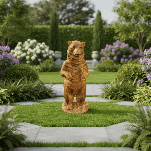 Bear Garden Statue (26 - Inch) Side Angle
