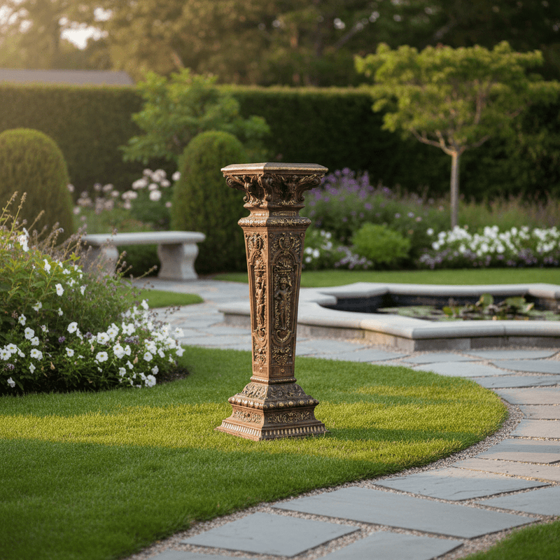 Benson Pedestal Hd Statue (38 - Inch) Side Angle