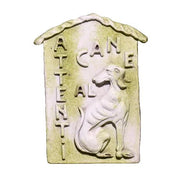 Beware of Dog Outdoor Plaque (9.0 - Inch) Side View