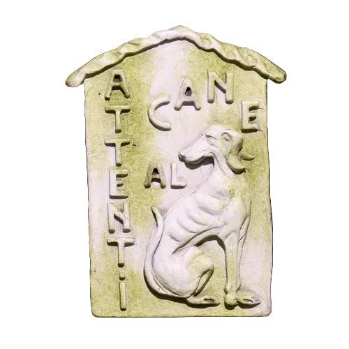 Beware of Dog Outdoor Plaque (9.0 - Inch) Side View