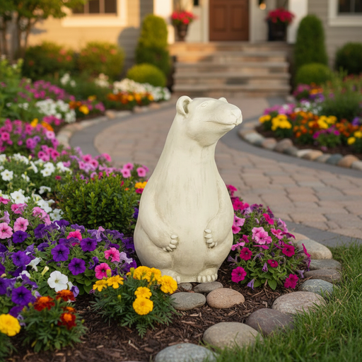 Big Bear Garden Statue (26 - Inch) Side Angle