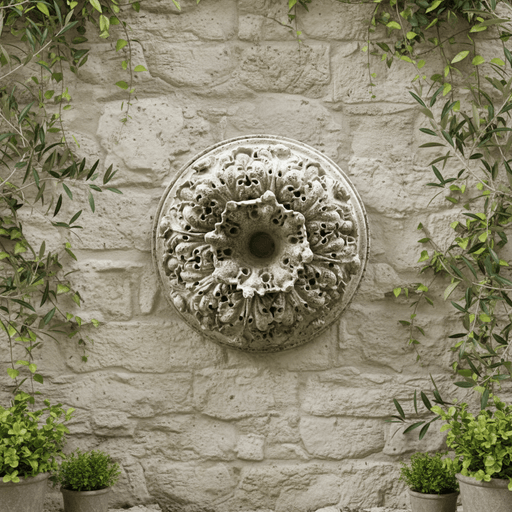 Bitner Estate Medallion Outdoor Plaque (18.0 - Inch) Side Angle
