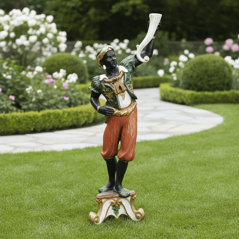 Black Moore Set Full Color Statue (69 - Inch) Side Angle
