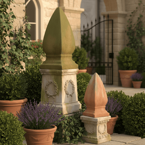 Blade Finial Outdoor Statue (25 - Inch) Side Angle