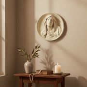 Blessed Mary Roundel Statue (12 - Inch)
