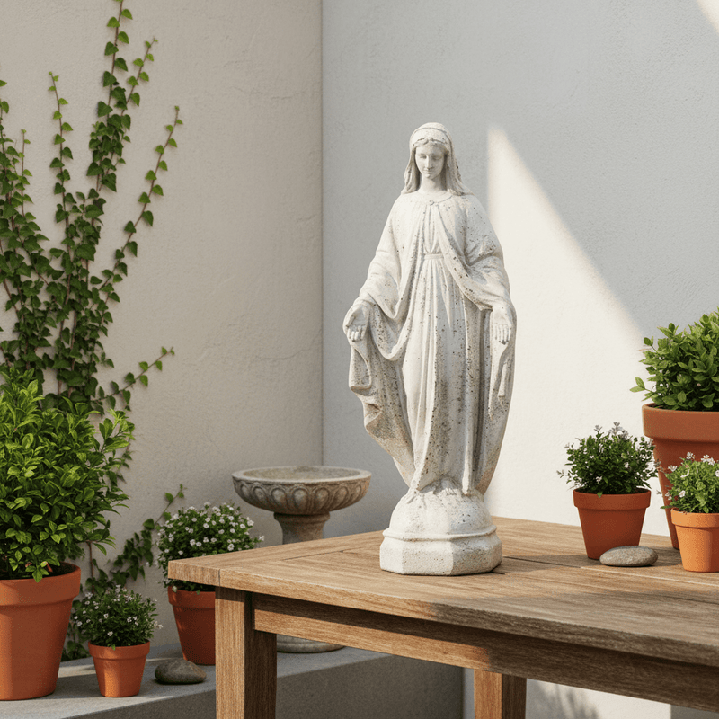 Blessed Virgin Mary Religious Statue (36 - Inch) Side Angle