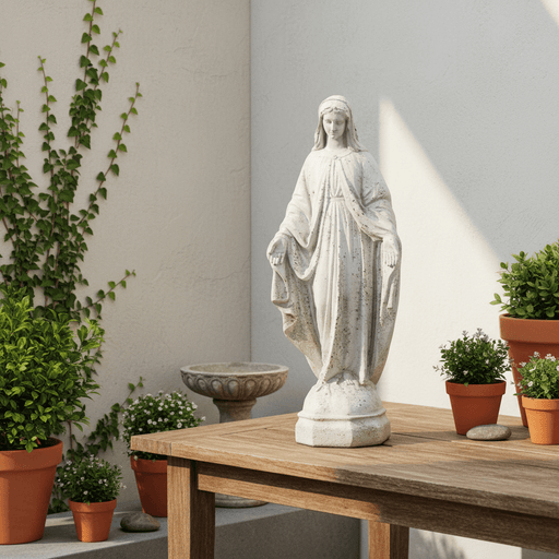 Blessed Virgin Mary Religious Statue (36 - Inch) Side Angle