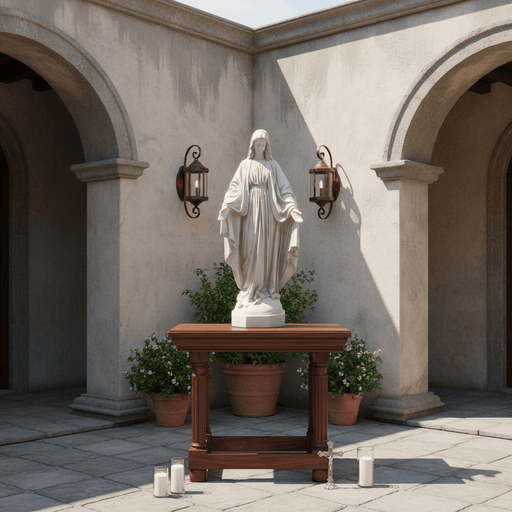 Blessed Virgin Mary Statue (42 - Inch) Side Angle