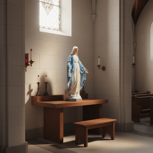 Blessed Virgin Mary Statue (42 - Inch) Side Angle