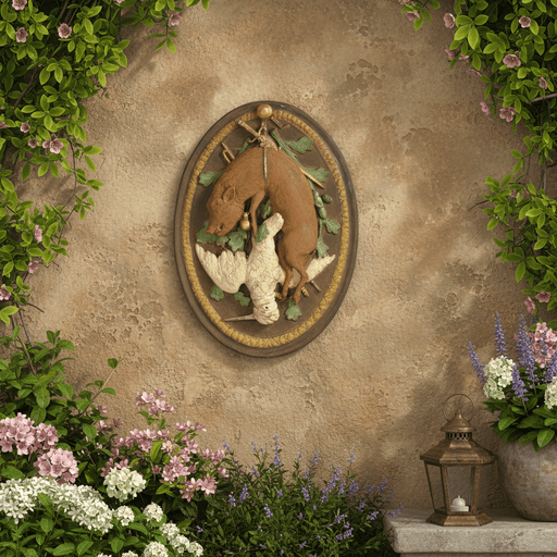 Boar Trophy Outdoor Plaque (3.0 - Inch) Side Angle