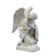 Bowing Church Angel Outdoor Statue (28 - Inch) Side View