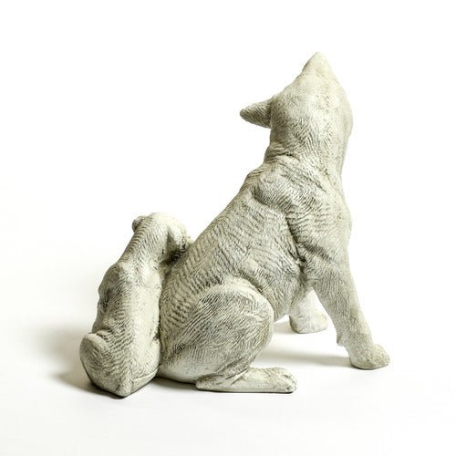 Boxer Dog and Pup Garden Statue (13.5 - Inch)