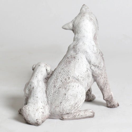 Boxer Dog and Pup Garden Statue (13.5 - Inch) Other Angle