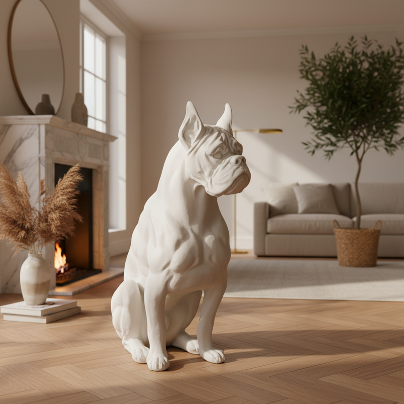 Boxer Dog Garden Statue (30-Inch)