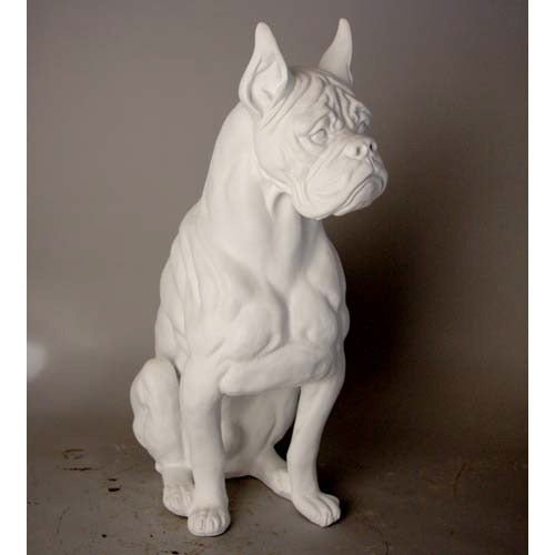 Boxer Dog Garden Statue (30 - Inch) Side Angle