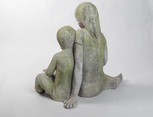 Brother And Sister Moment Statue (25 - Inch) Side Angle