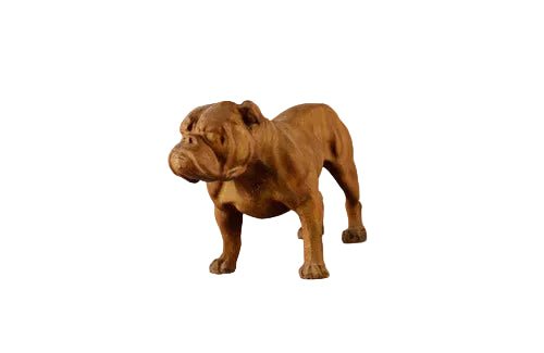 Bulldog Dog Garden Statue (5.5 - Inch) Side View