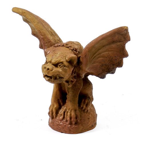 Bulldog Gargoyle Statue (12 - Inch) Side Angle