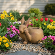 Bunny Garden Statue (13 - Inch) Side Angle