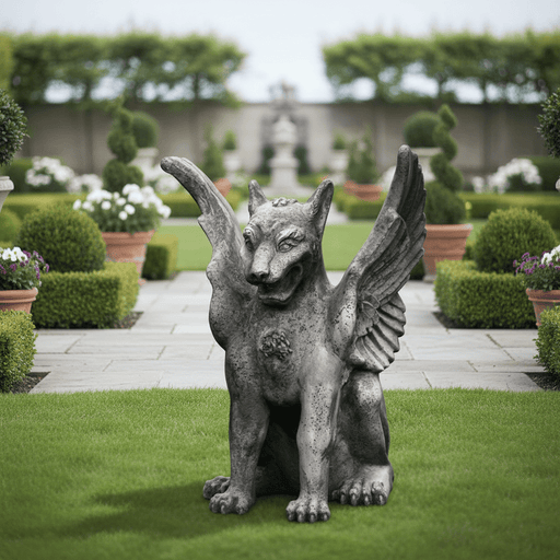 Caesar's Griffin Outdoor Statue (39 - Inch) Side Angle