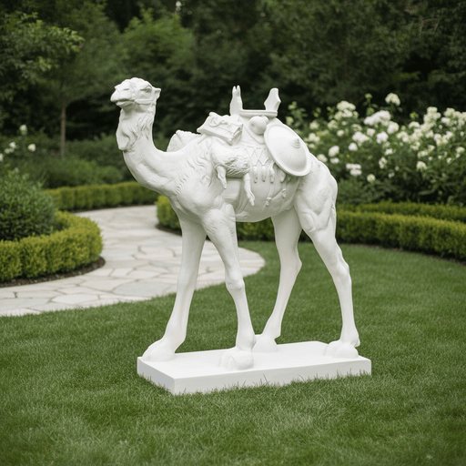 Camel Garden Statue (50 - Inch) Side Angle