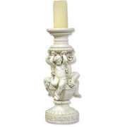 Candle Holder with Cherubs Outdoor Statue (21 - Inch)