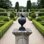 Cardinal Finial Outdoor Statue (20 - Inch) Side Angle