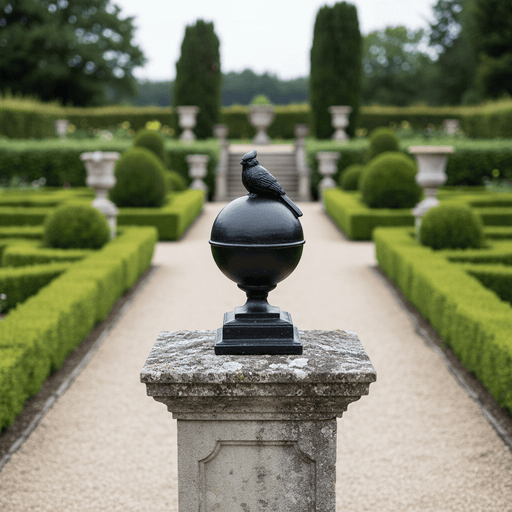 Cardinal Finial Outdoor Statue (20 - Inch) Side Angle
