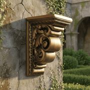 Carved Outdoor Bracket (9 - Inch) Side Angle
