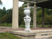 Carved Stadium Urn Outdoor (20 - Inch) Side Angle