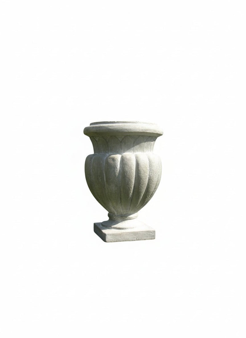 Carved Stadium Urn Outdoor (20 - Inch) Side View