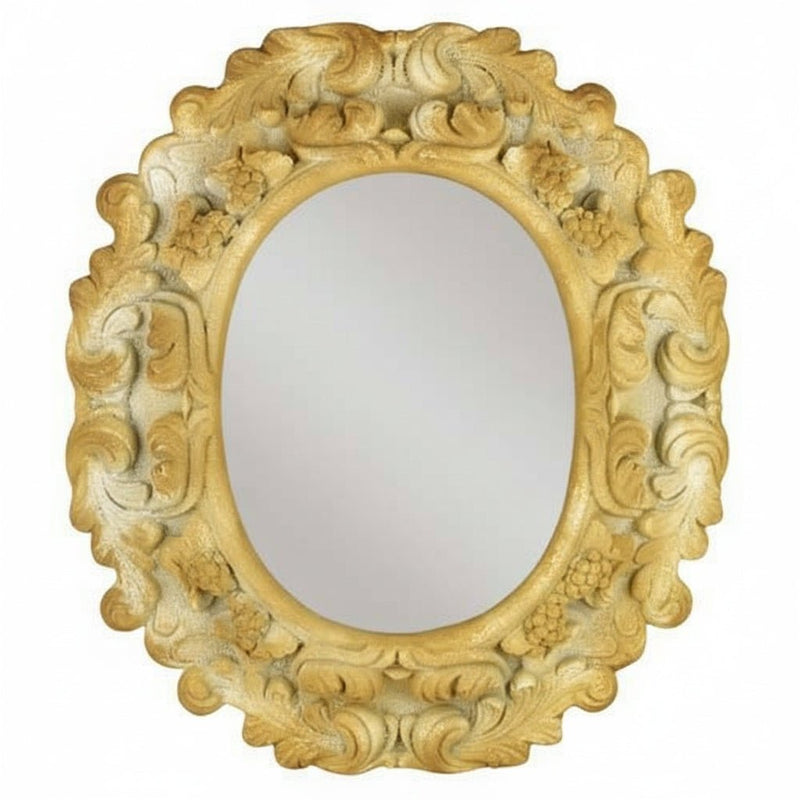 Carved Thick Garden Mirror Outdoor (41 - Inch)