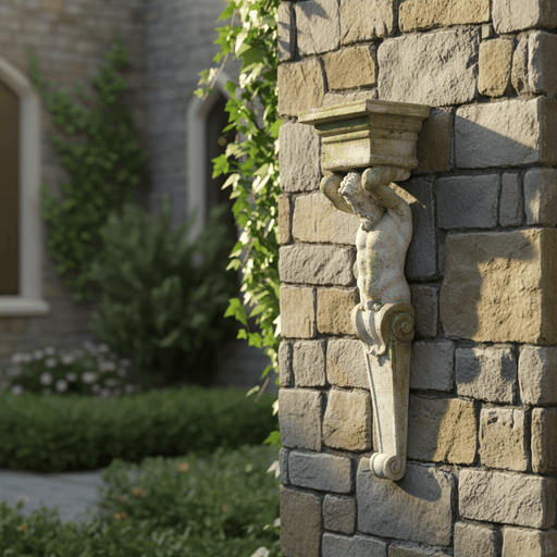 Caryatid Outdoor Bracket (25 - Inch) Side Angle
