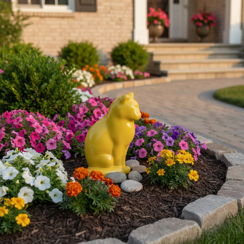 Cat Garden Statue (14-Inch)