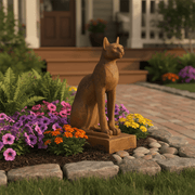 Cat Garden Statue (16 - Inch) Side Angle