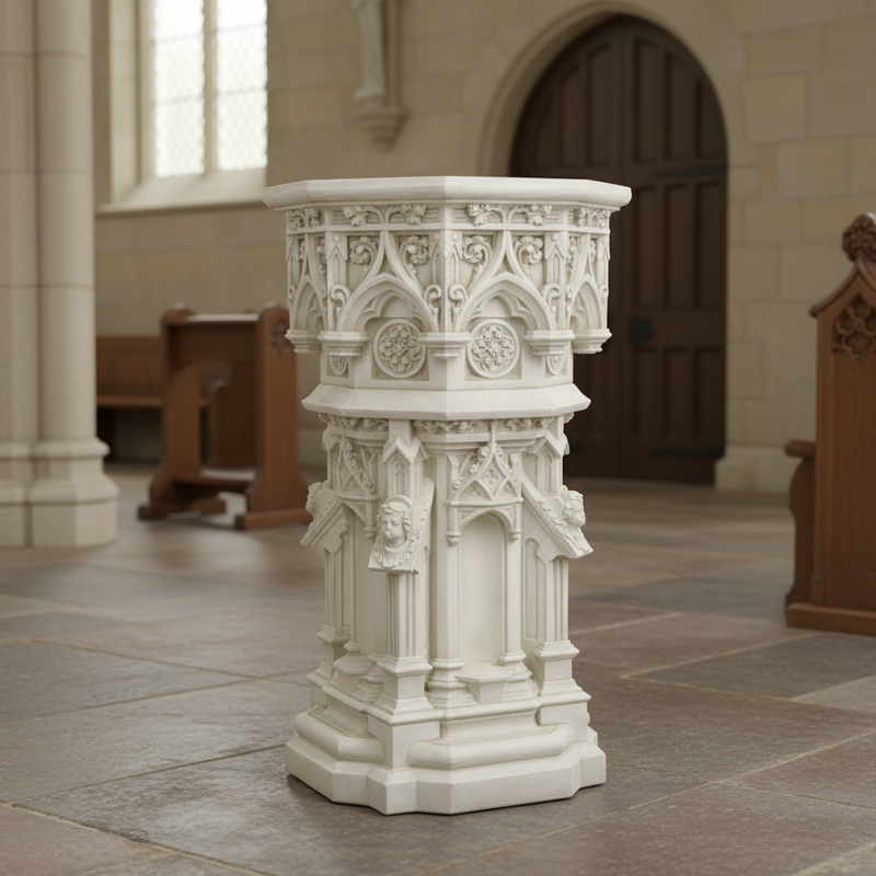 Cathedral Pedestal Statue Bfrlc (44-Inch)