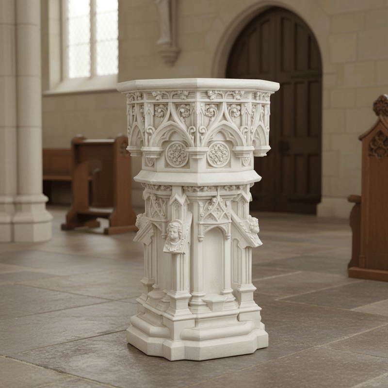 Cathedral Pedestal Statue Bfrlc (44-Inch)