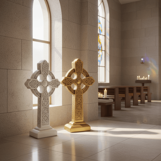 Celtic Cross Religious Statue (16-Inch)
