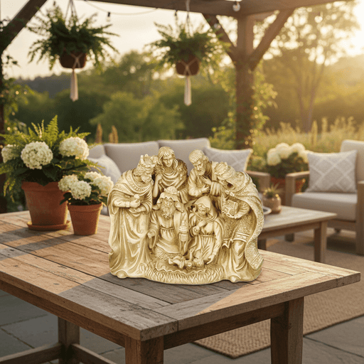 Centered Nativity Scene Statue (10-Inch)