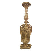 Ceremonial Angels Honoring Jesus with "IHS" Candleholder Outdoor Statue (60 - Inch) Side View
