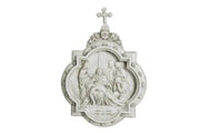 Chapel Wall Plaque Stations of the Cross Number 1 (13.5 - Inch) Side View