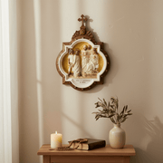 Chapel Wall Plaque Stations of the Cross Number 1 (13.5 - Inch) Side Angle