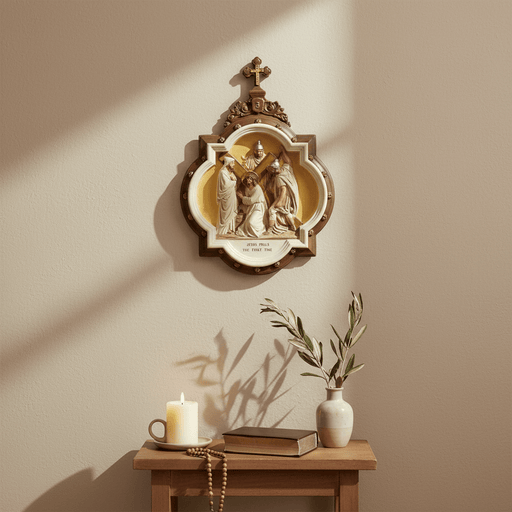 Chapel Wall Plaque Stations of the Cross Number 3 (13.5 - Inch) Side Angle