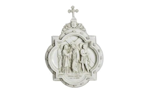 Chapel Wall Plaque Stations of the Cross Number 6 (13.5 - Inch) Side View